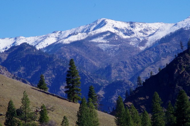 The view of Chicken Peak from the South Fork Ranch.